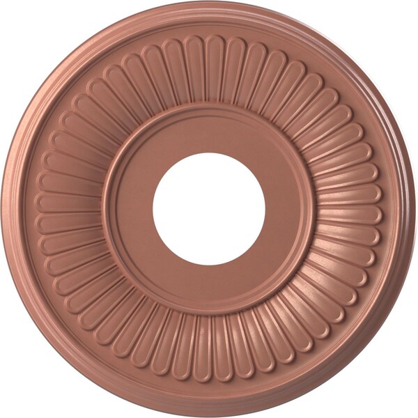 Ekena Millwork Berkshire PVC Medallion (Canopies up to 5 3/4"), 13"OD x 3 1/2"ID x 3/4"P, Metallic Champagne Pink CMP13BEFCP - main